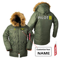Thumbnail for Pilot & Stripes (2 Lines) Designed Parka Bomber Jackets