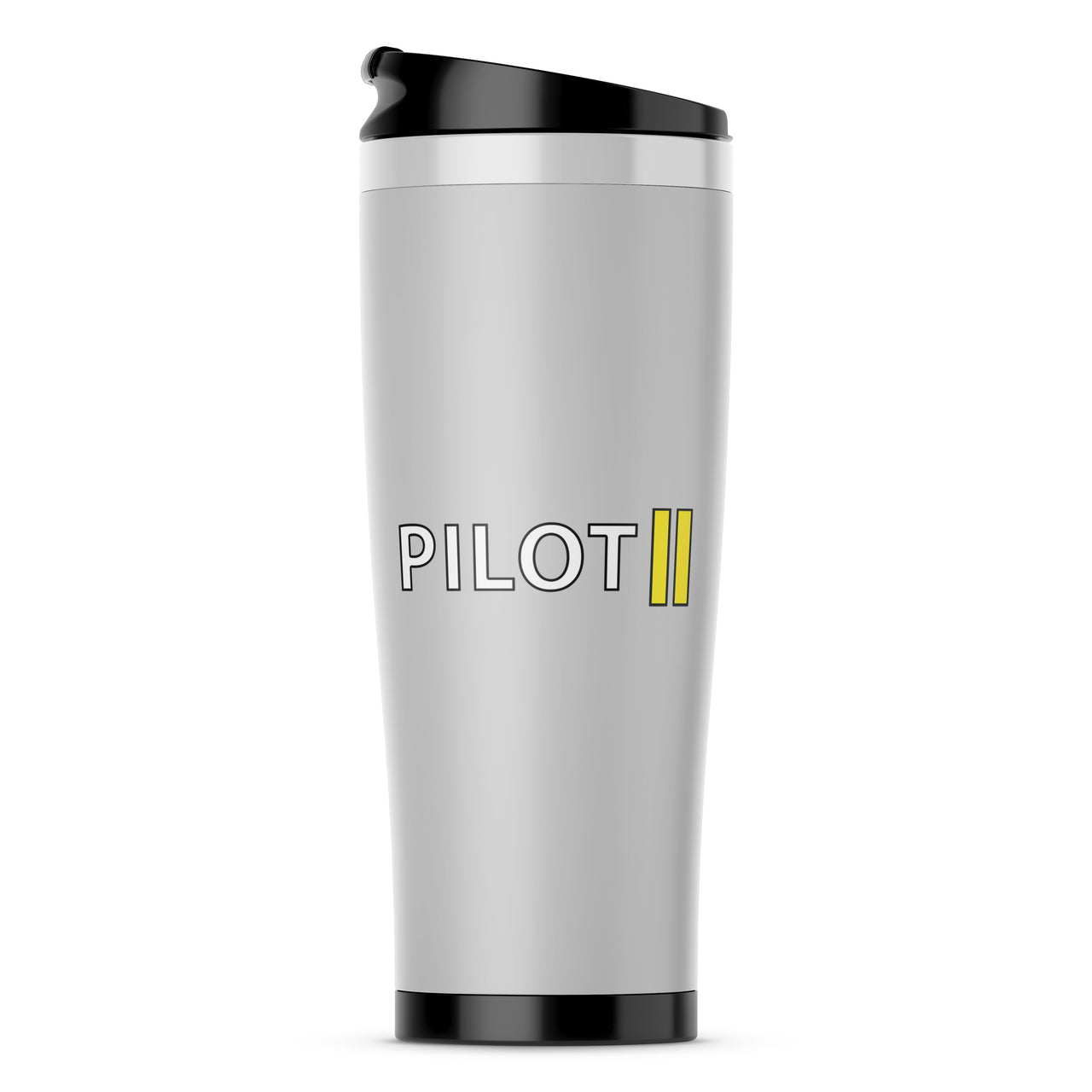 Pilot & Stripes (2 Lines) Designed Travel Mugs