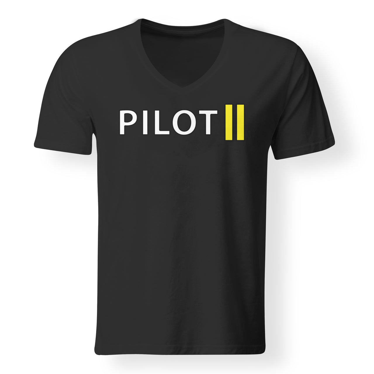 Pilot & Stripes (2 Lines) Designed V-Neck T-Shirts