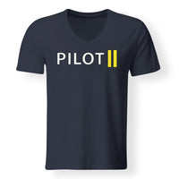 Thumbnail for Pilot & Stripes (2 Lines) Designed V-Neck T-Shirts