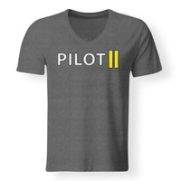 Thumbnail for Pilot & Stripes (2 Lines) Designed V-Neck T-Shirts