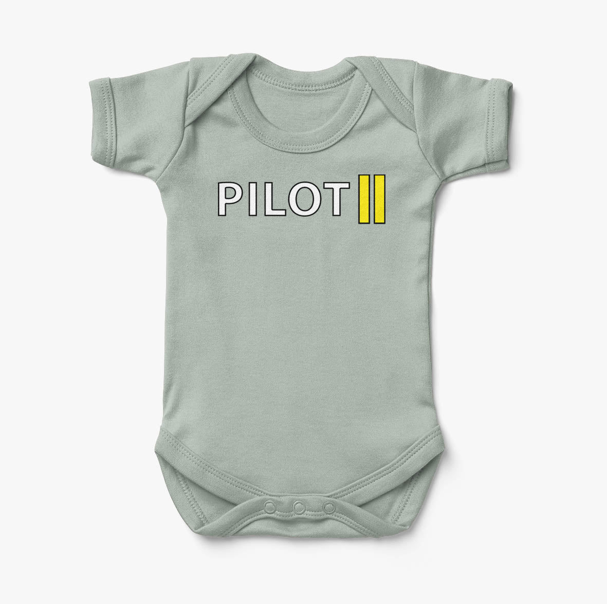 Pilot & Stripes (2 Lines) Designed Baby Bodysuits