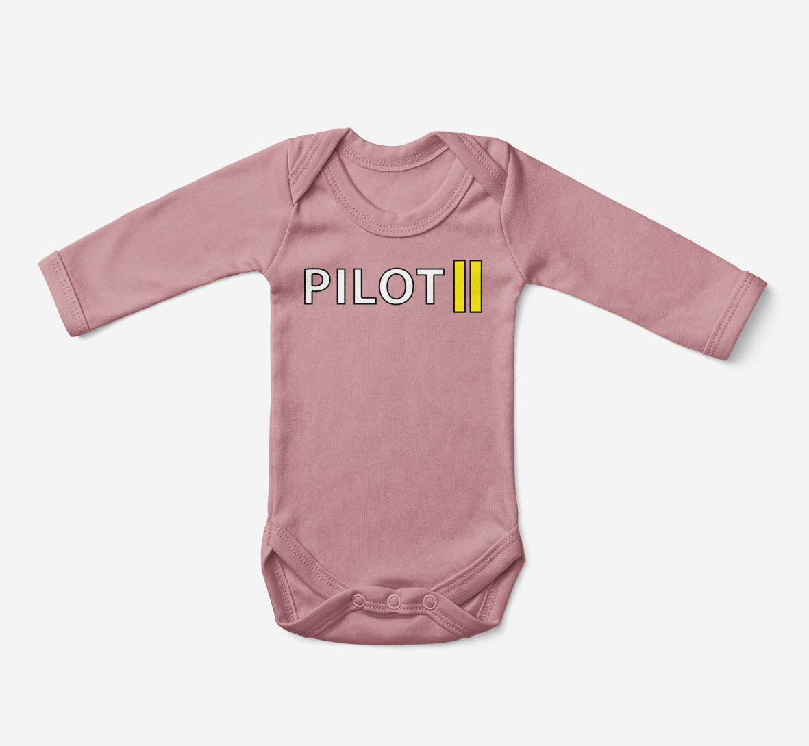 Pilot & Stripes (2 Lines) Designed Baby Bodysuits