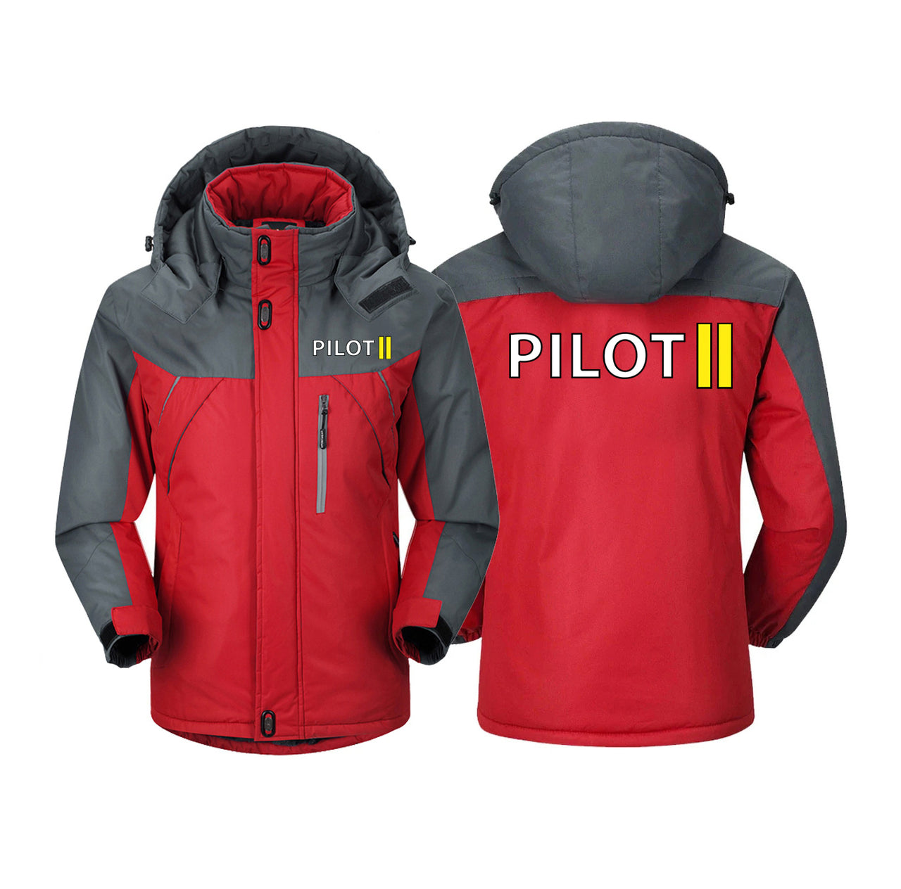 Pilot & Stripes (2 Lines) Designed Thick Winter Jackets