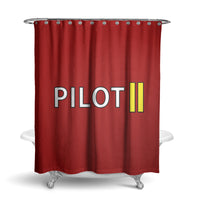Thumbnail for Pilot & Stripes (2 Lines) Designed Shower Curtains