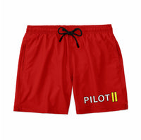 Thumbnail for Pilot & Stripes (2 Lines) Designed Swim Trunks & Shorts