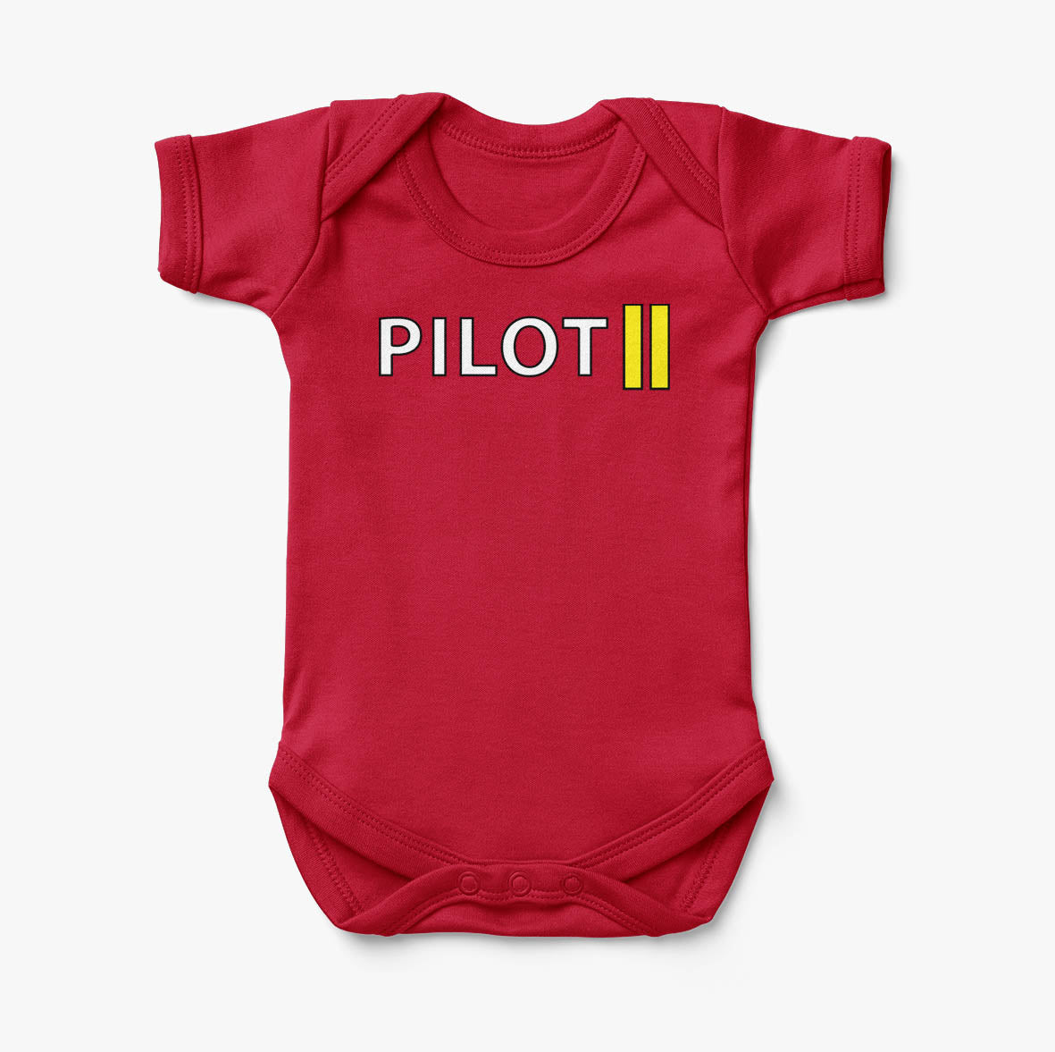 Pilot & Stripes (2 Lines) Designed Baby Bodysuits