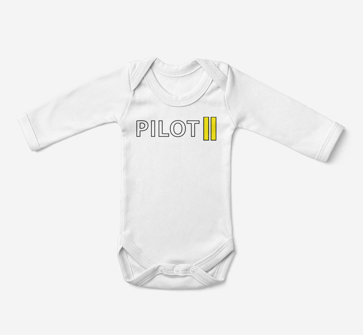 Pilot & Stripes (2 Lines) Designed Baby Bodysuits