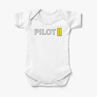 Thumbnail for Pilot & Stripes (2 Lines) Designed Baby Bodysuits