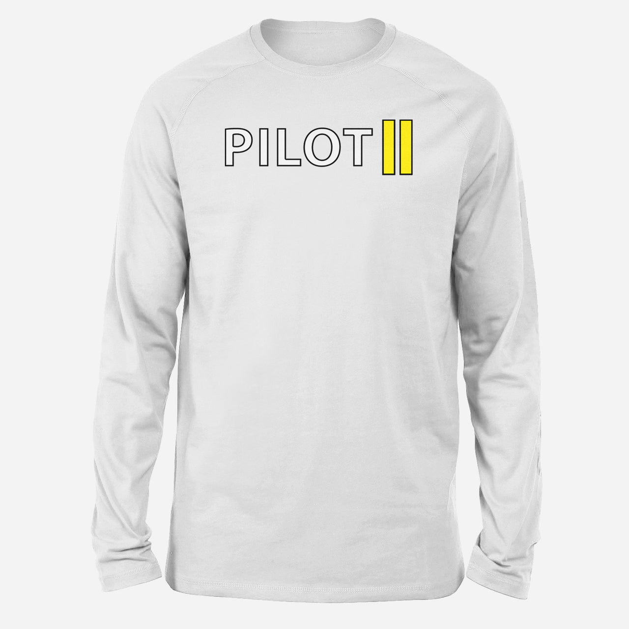 Pilot & Stripes (2 Lines) Designed Long-Sleeve T-Shirts