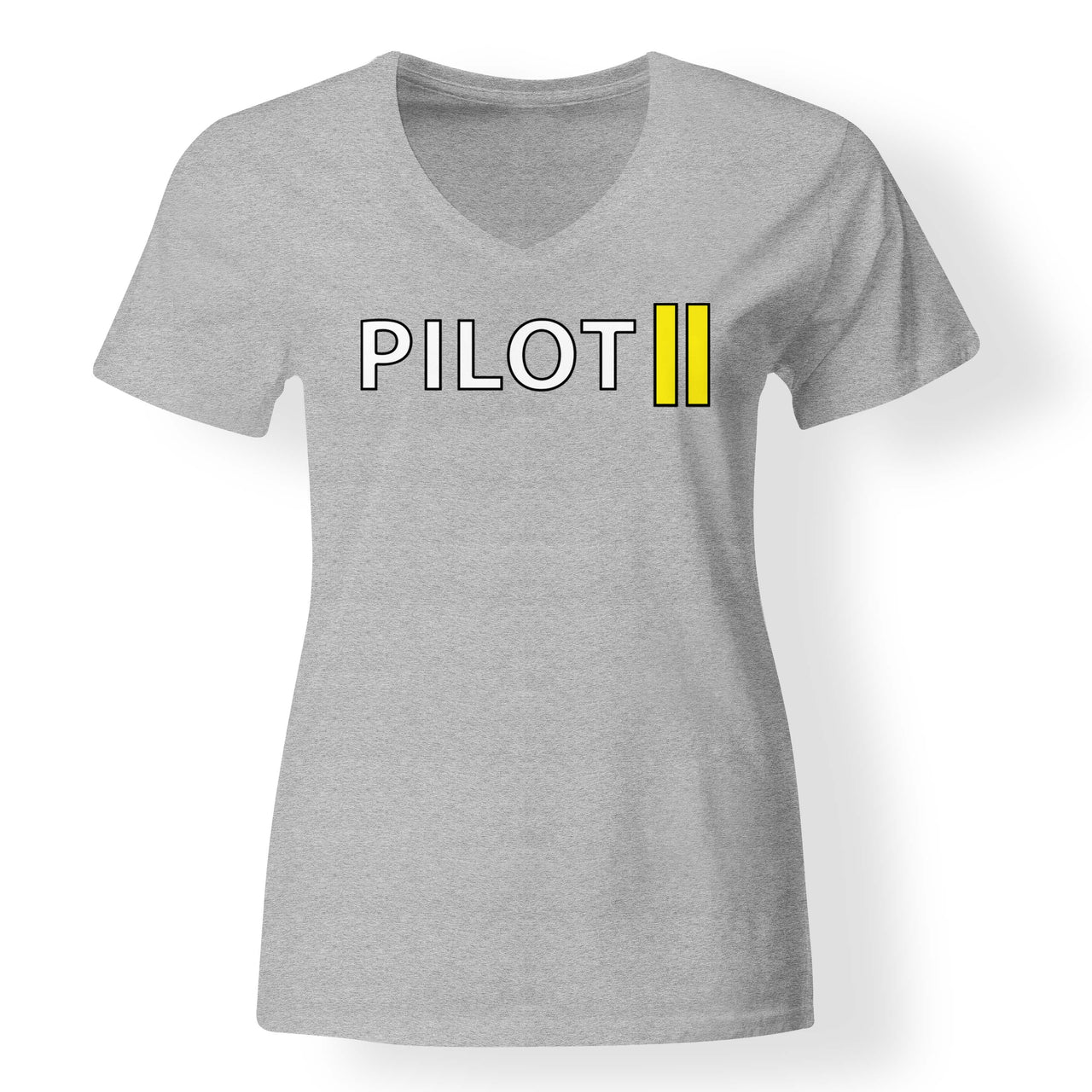 Pilot & Stripes (2 Lines) Designed V-Neck T-Shirts