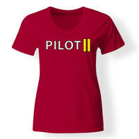 Thumbnail for Pilot & Stripes (2 Lines) Designed V-Neck T-Shirts