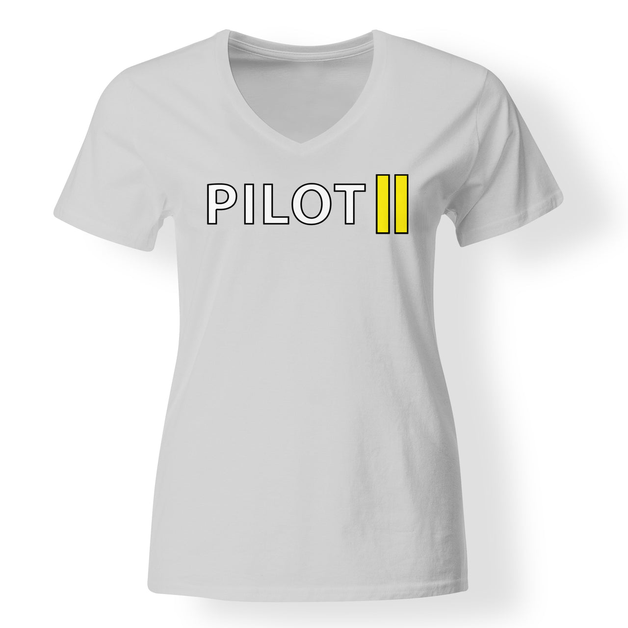 Pilot & Stripes (2 Lines) Designed V-Neck T-Shirts