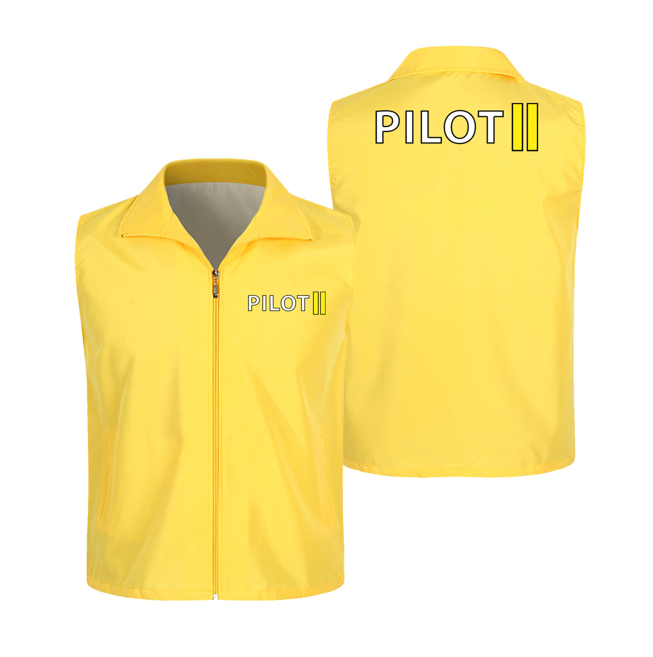 Pilot & Stripes (2 Lines) Designed Thin Style Vests
