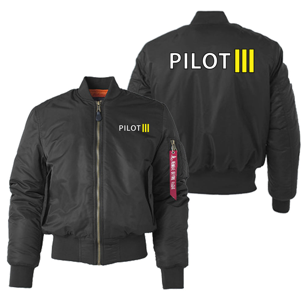 Pilot & Stripes (3 Lines) Designed "Women" Bomber Jackets