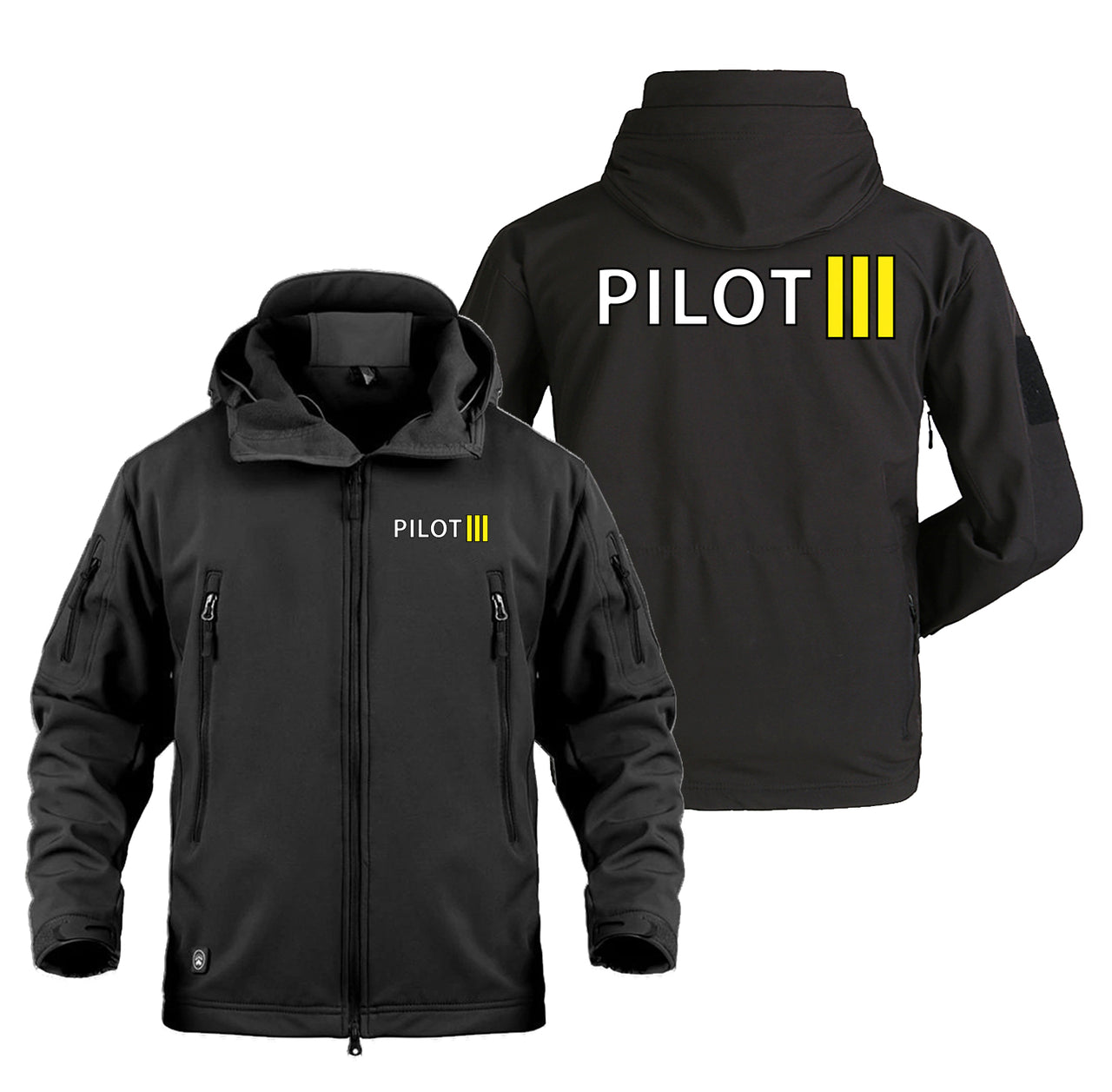 Pilot & Stripes (3 Lines) Designed Military Jackets (Customizable)