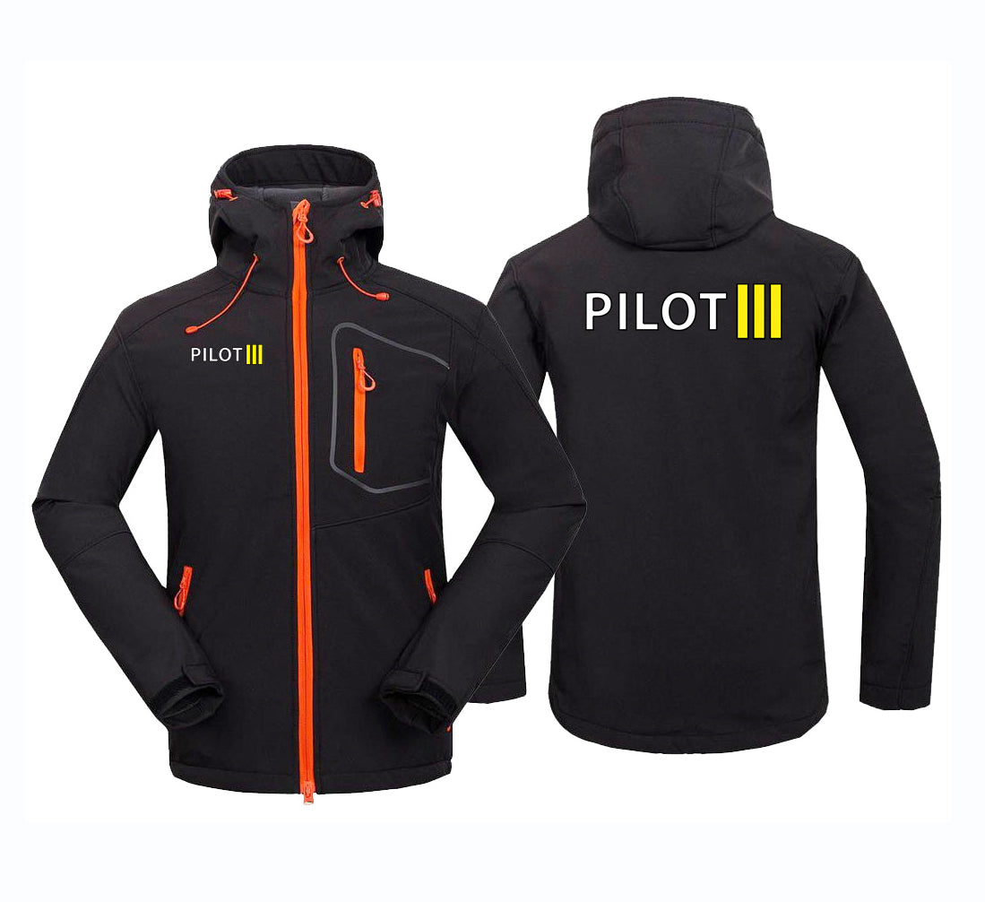 Pilot & Stripes (3 Lines) Polar Style Jackets