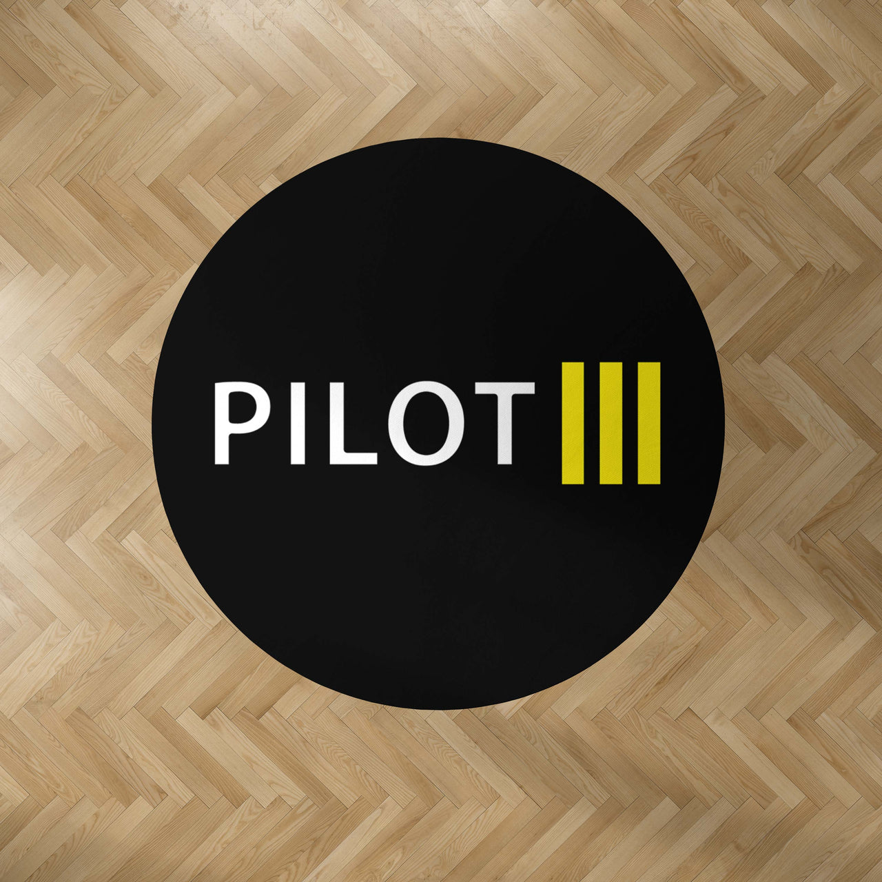 Pilot & Stripes (3 Lines) Designed Carpet & Floor Mats (Round)