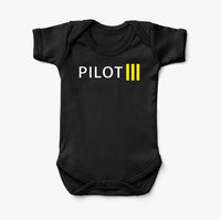 Thumbnail for Pilot & Stripes (3 Lines) Designed Baby Bodysuits