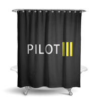 Thumbnail for Pilot & Stripes (3 Lines) Designed Shower Curtains