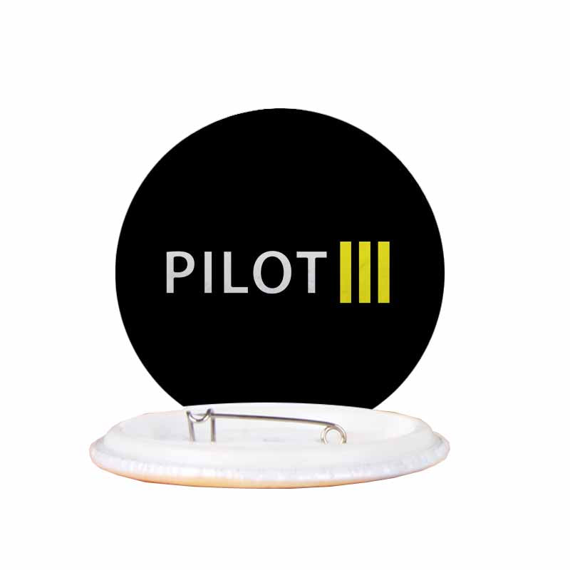 Pilot & Stripes (3 Lines) Designed Pins