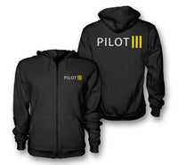 Thumbnail for Pilot & Stripes (3 Lines) Designed Zipped Hoodies