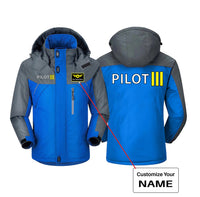 Thumbnail for Pilot & Stripes (3 Lines) Designed Thick Winter Jackets