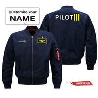 Thumbnail for Pilot & Stripes (3 Lines) Designed Pilot Jackets (Customizable)