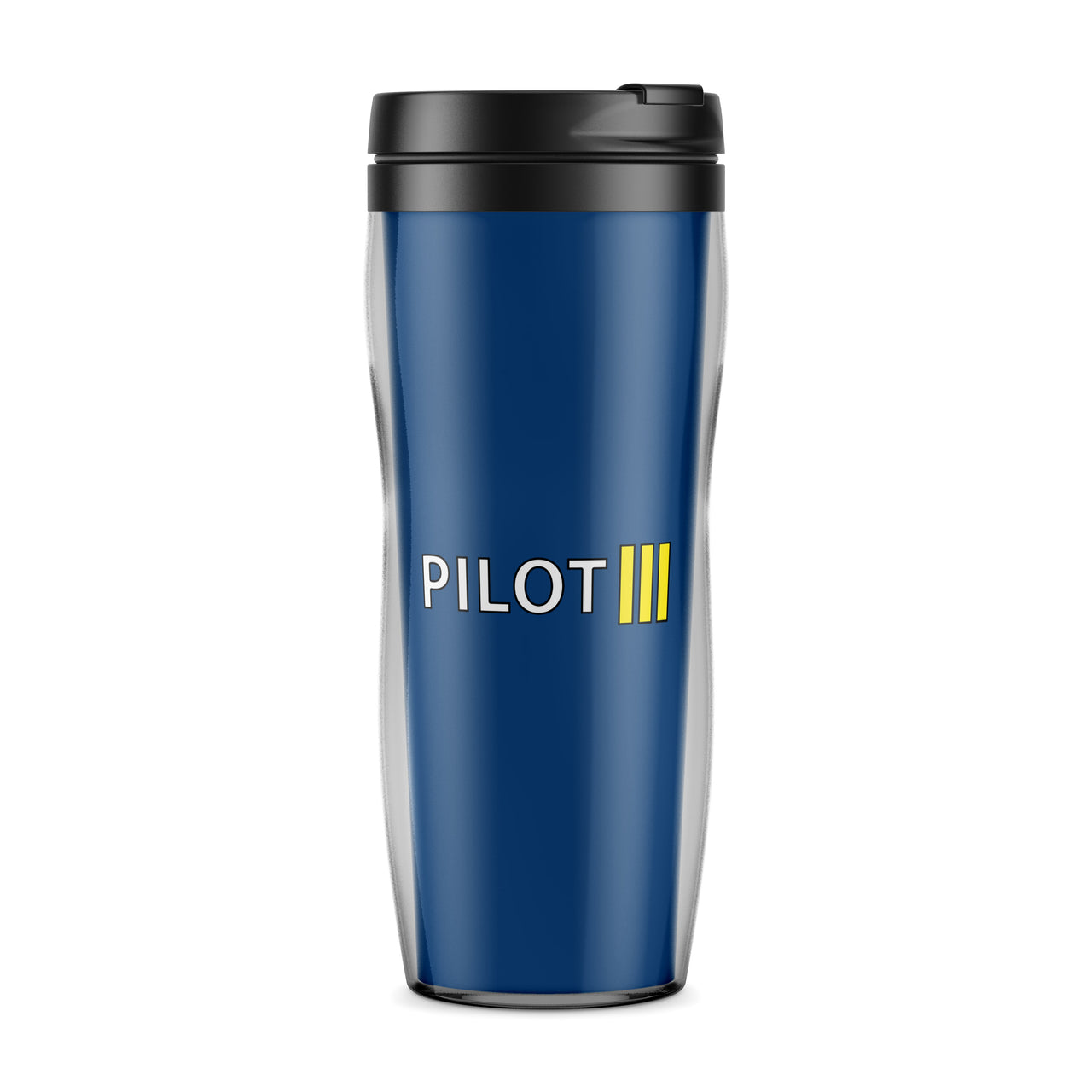 Pilot & Stripes (3 Lines) Designed Travel Mugs