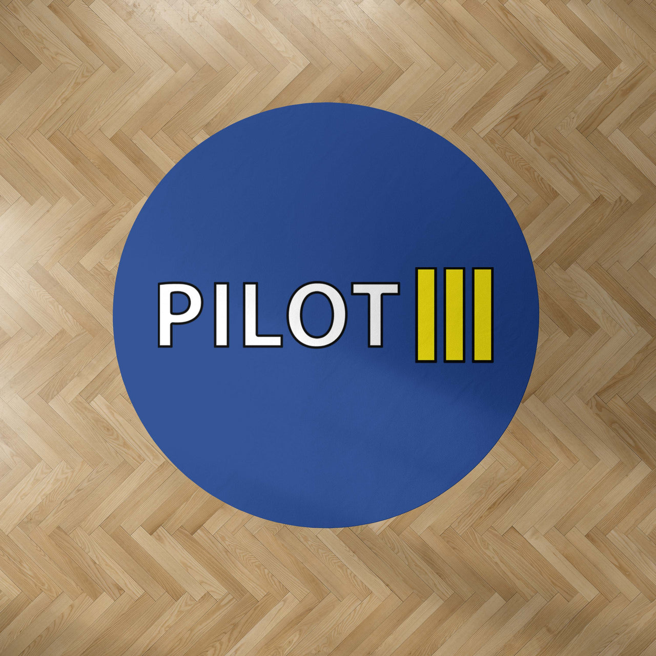 Pilot & Stripes (3 Lines) Designed Carpet & Floor Mats (Round)