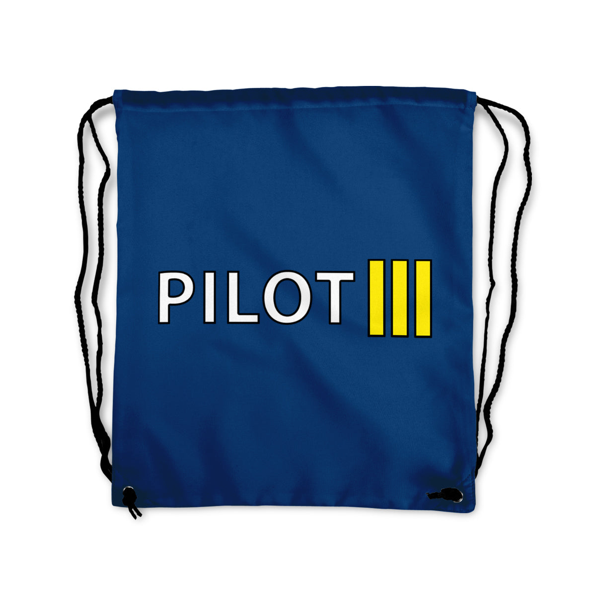 Pilot & Stripes (3 Lines) Designed Drawstring Bags