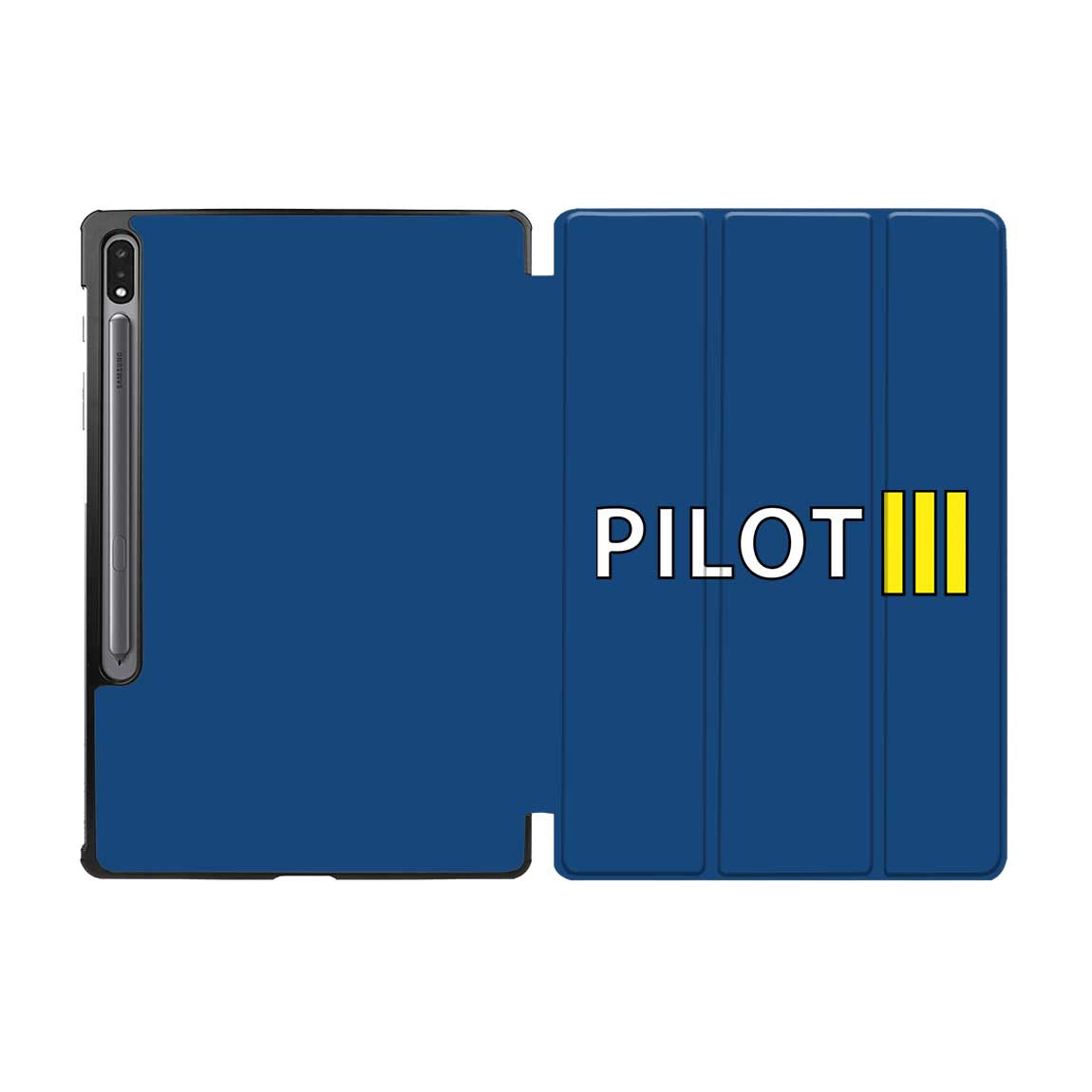 Pilot & Stripes (3 Lines) Designed Samsung Tablet Cases