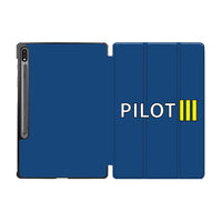 Thumbnail for Pilot & Stripes (3 Lines) Designed Samsung Tablet Cases