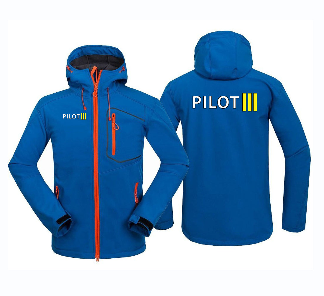 Pilot & Stripes (3 Lines) Polar Style Jackets