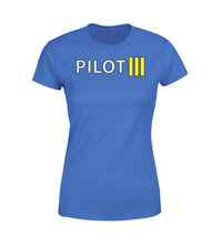 Thumbnail for Pilot & Stripes (3 Lines) Designed Women T-Shirts