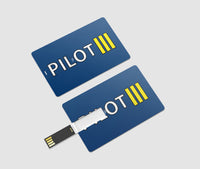 Thumbnail for Pilot & Stripes (3 Lines) Designed USB Cards