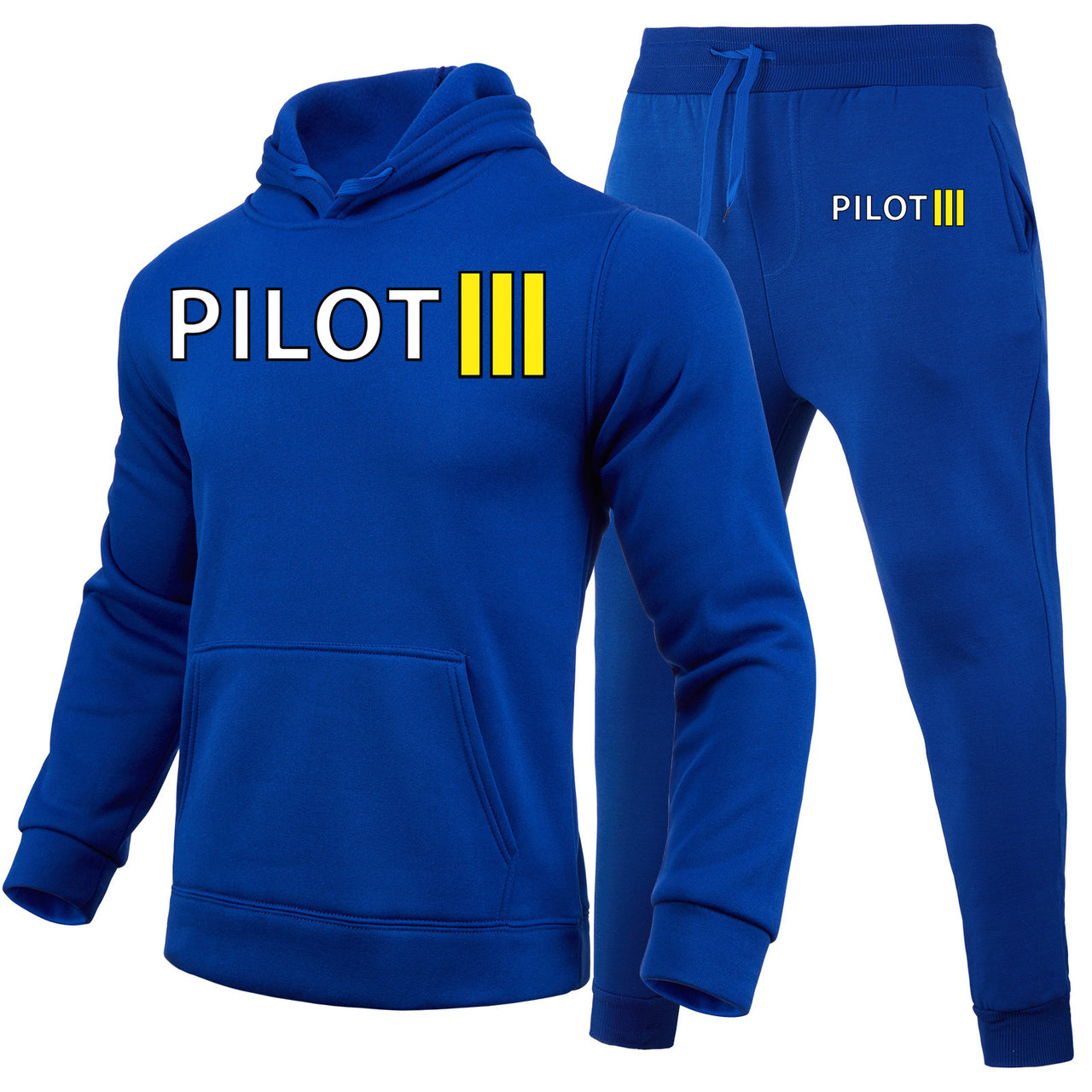 Pilot & Stripes (3 Lines) Designed Hoodies & Sweatpants Set
