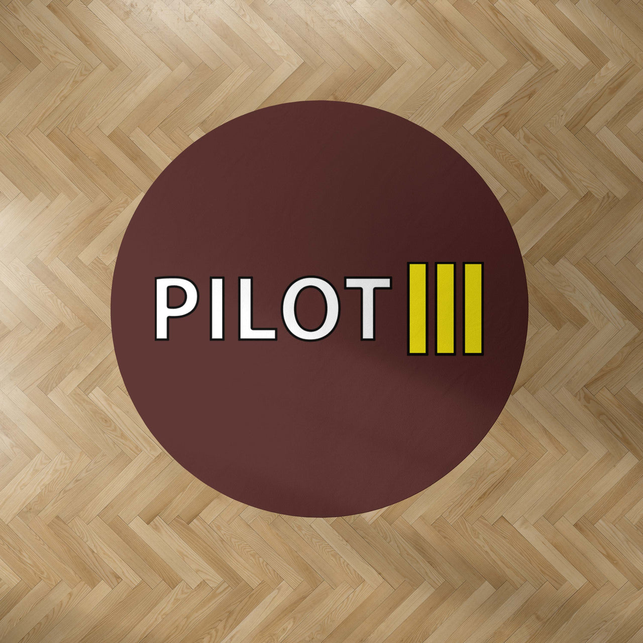 Pilot & Stripes (3 Lines) Designed Carpet & Floor Mats (Round)