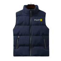 Thumbnail for Pilot & Stripes (3 Lines) Designed Puffy Vests