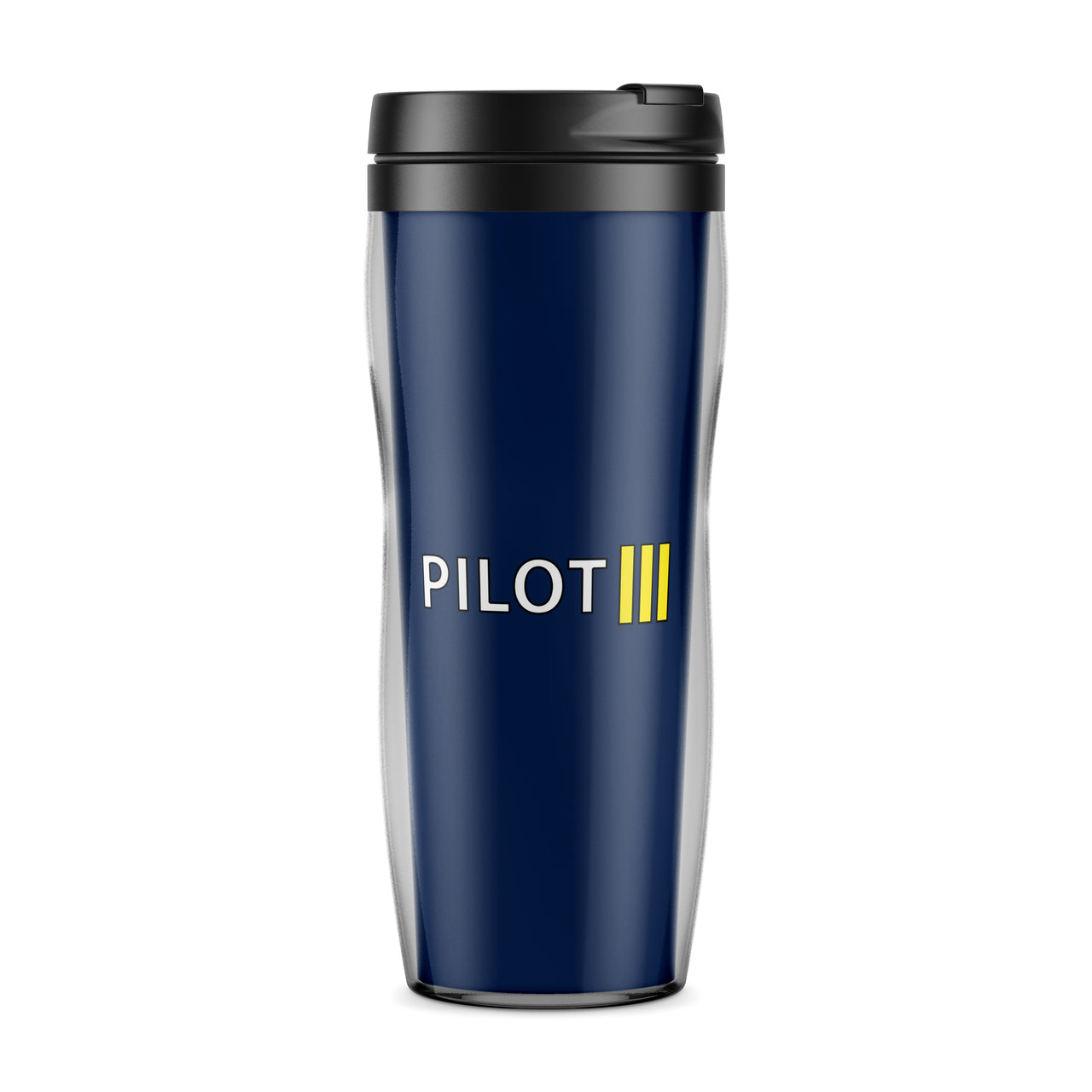 Pilot & Stripes (3 Lines) Designed Travel Mugs