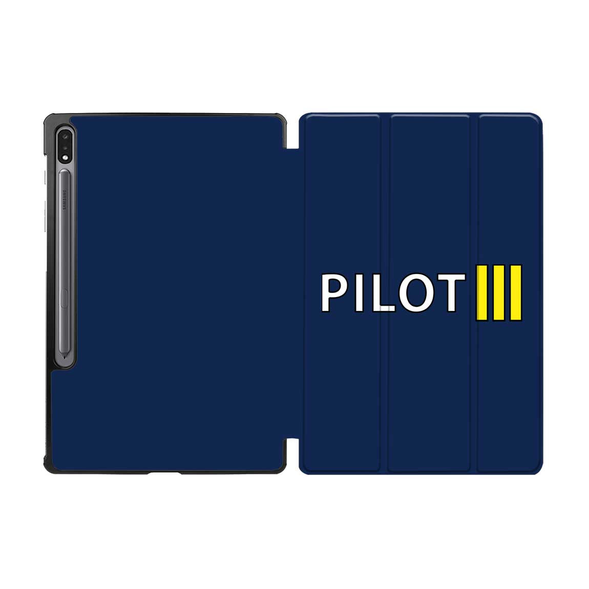 Pilot & Stripes (3 Lines) Designed Samsung Tablet Cases