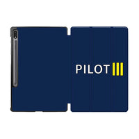 Thumbnail for Pilot & Stripes (3 Lines) Designed Samsung Tablet Cases