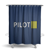 Thumbnail for Pilot & Stripes (3 Lines) Designed Shower Curtains