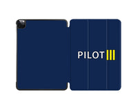 Thumbnail for Pilot & Stripes (3 Lines) Designed iPad Cases