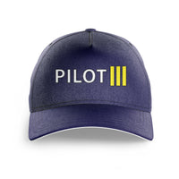 Thumbnail for Pilot & Stripes (3 Lines) Printed Hats