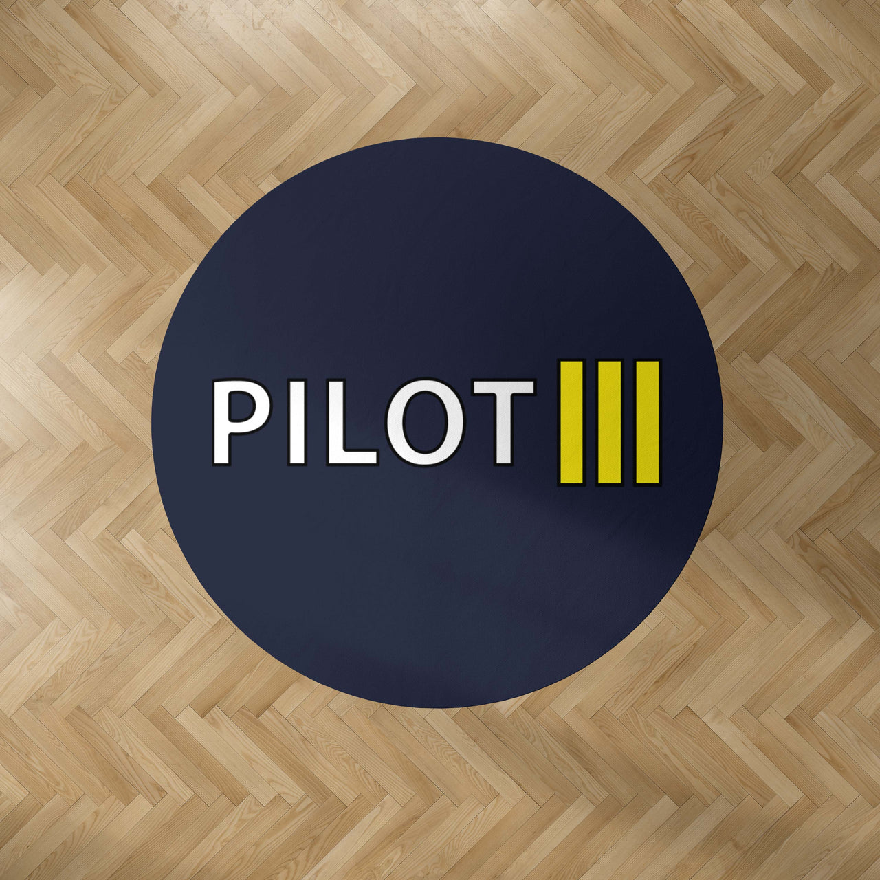 Pilot & Stripes (3 Lines) Designed Carpet & Floor Mats (Round)
