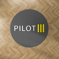 Thumbnail for Pilot & Stripes (3 Lines) Designed Carpet & Floor Mats (Round)