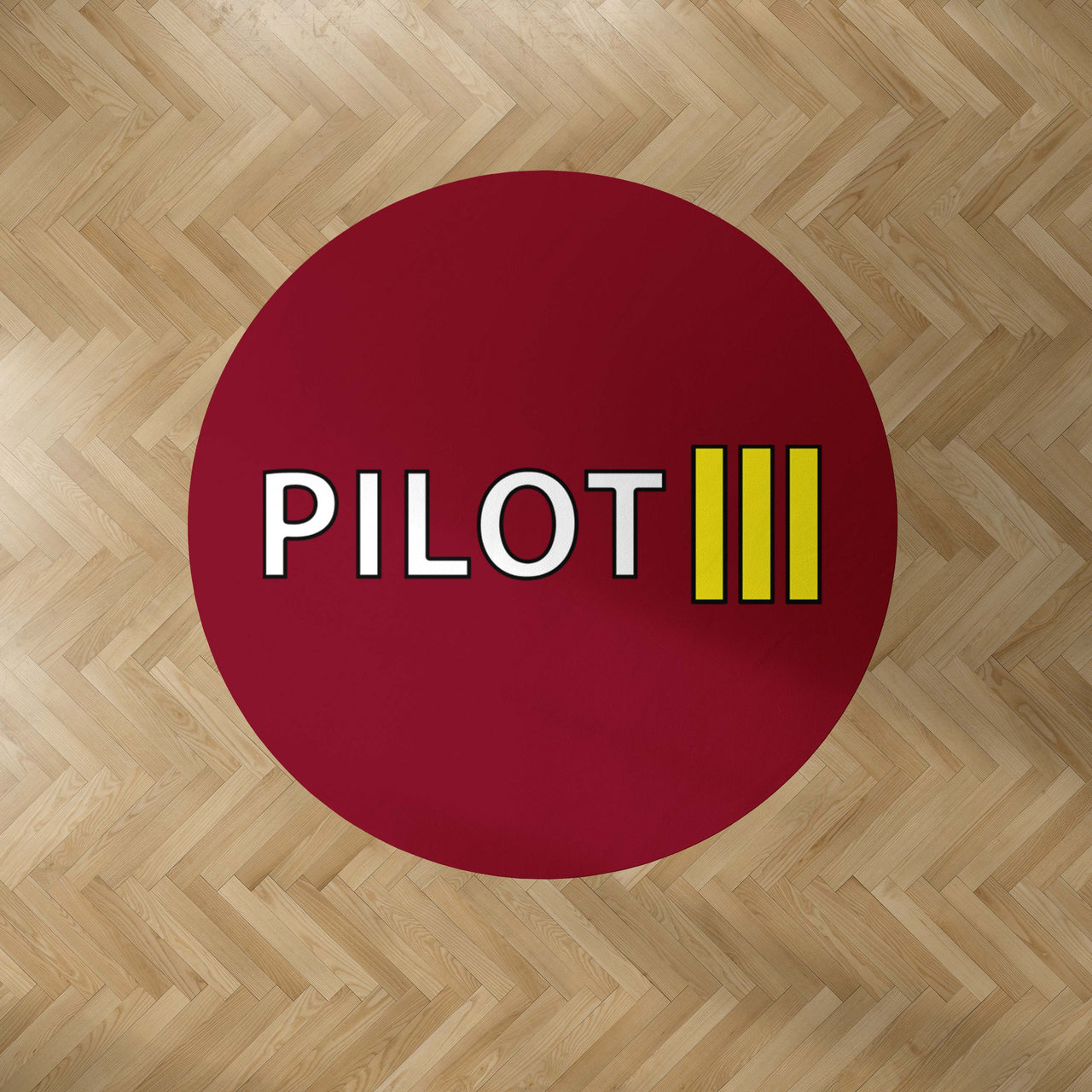 Pilot & Stripes (3 Lines) Designed Carpet & Floor Mats (Round)