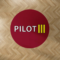 Thumbnail for Pilot & Stripes (3 Lines) Designed Carpet & Floor Mats (Round)
