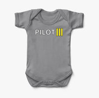 Thumbnail for Pilot & Stripes (3 Lines) Designed Baby Bodysuits